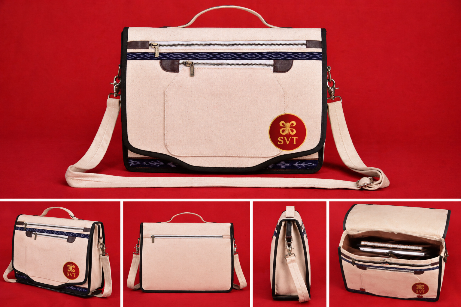 Durable Eco-Friendly Canvas Laptop Bag: Perfect for the Modern Professional - Image 2